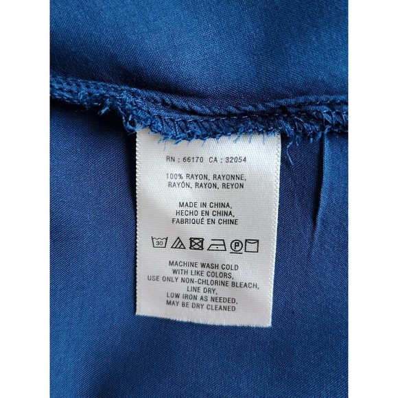 Anthropologie Maeve Womens Laikin Popover Blue Teal Long Sleeve Tunic Top Size 0 - Picture 4 of 11